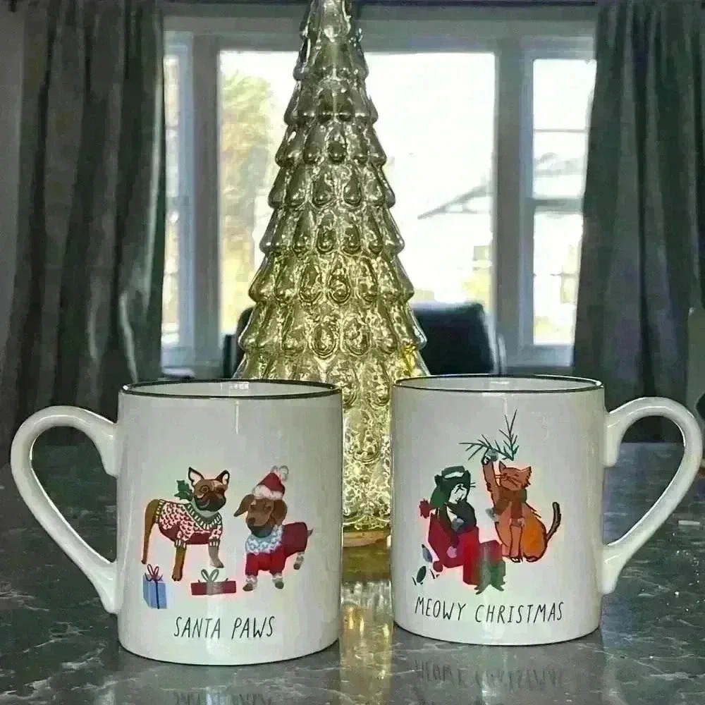 Set of two animal Christmas Mugs - Picture 3 of 5